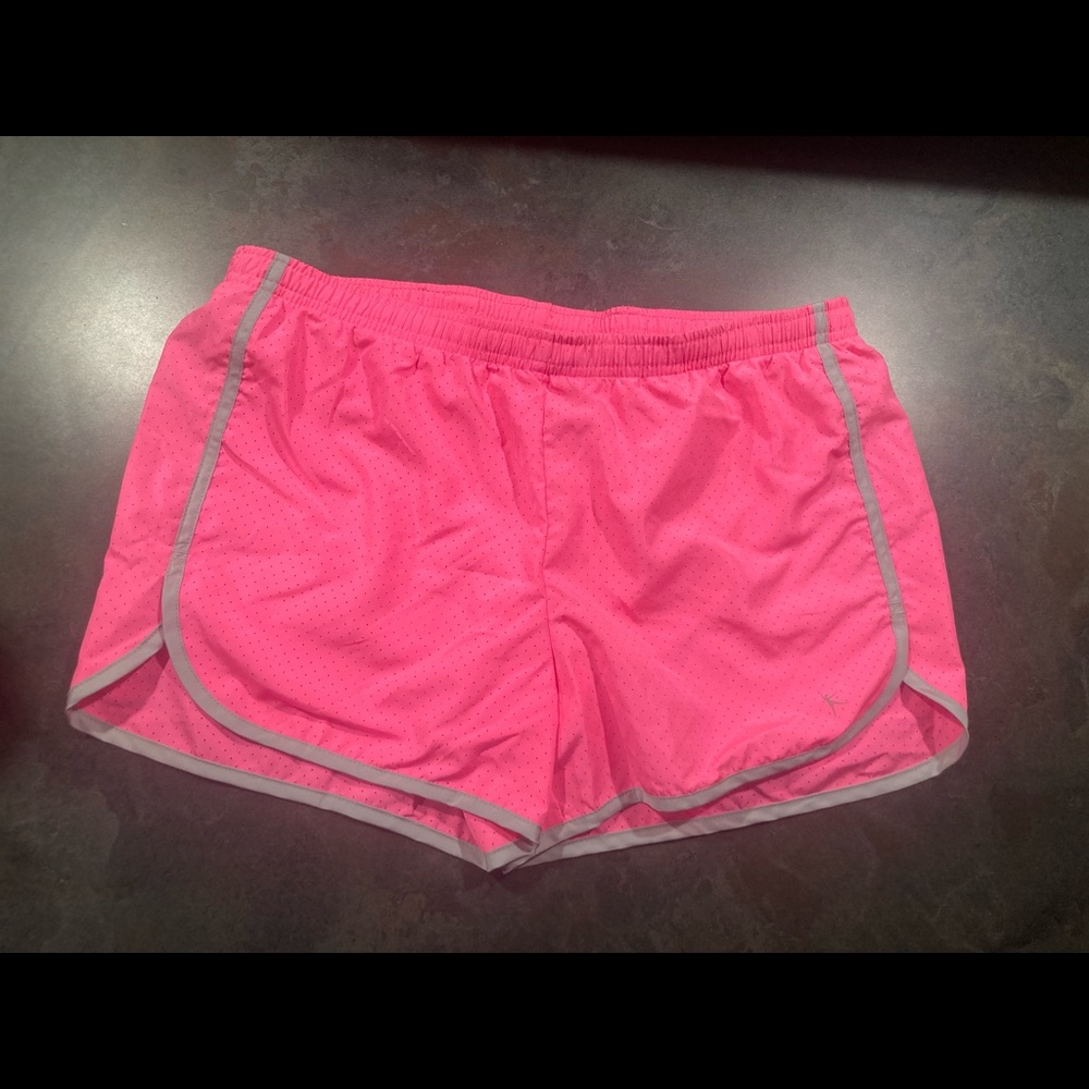 NWOT Women’s Danskin Now Short, Pink with Gray Stripe, Size S